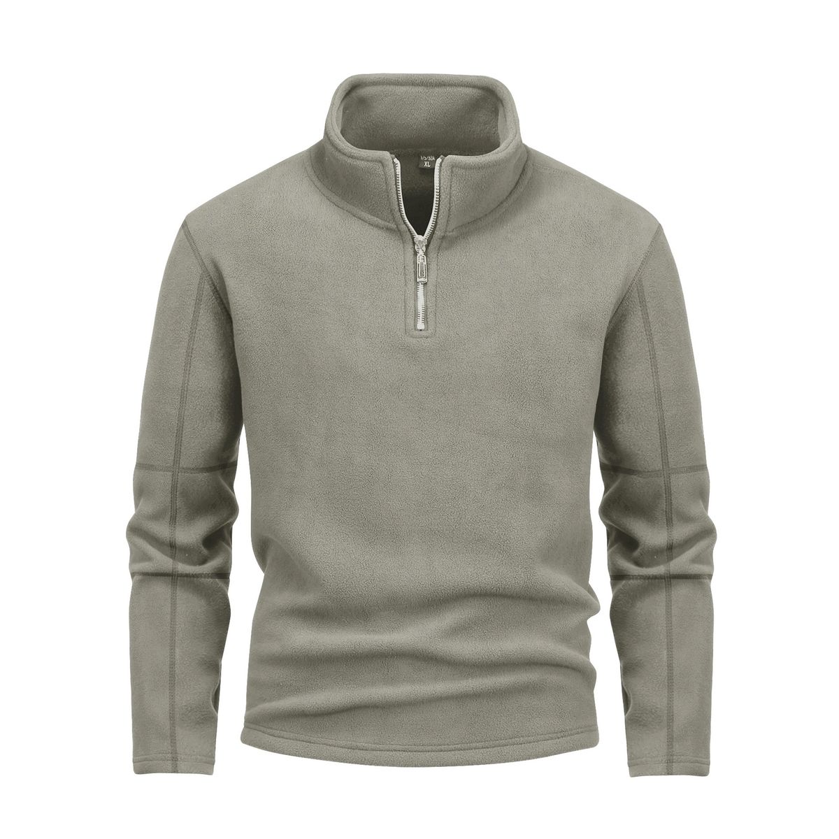 Polar dobbeltsidig komfortabel fleecejakke med ståkrage, cardigan med halv glidelås, langermet trendy allsidig 450 g_voghion.com