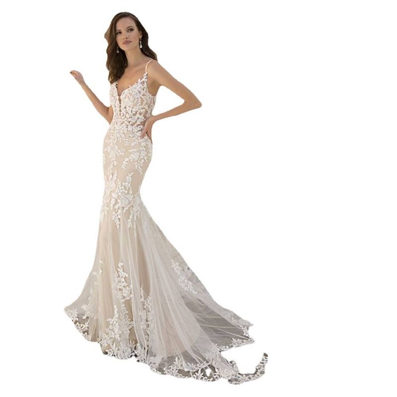 Damenbekleidung Einteiliges Dropshipping Neues leichtes Hochzeitskleid_voghion.com