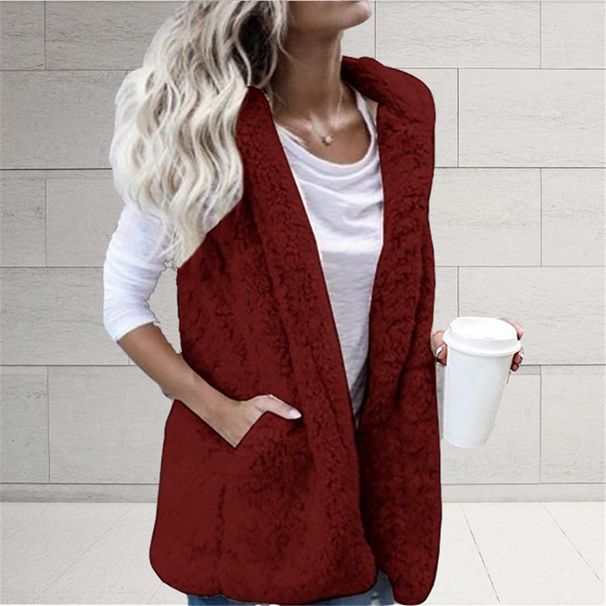 Women’s Oversized Hooded Vest – Lightweight Sleeveless Jacket With Pockets Solid Color Sleeveless Hooded Pocket Vest In Stock_voghion.com