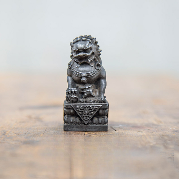 Mini Çin Tarzı Pas Taş Aslan Yaratıcı Ofis Masası Küçük Süs Dekorasyon Reçine Çay Hayvan Çifti_voghion.com