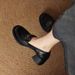 Slip-On High Heels Single Genuine 2024 New Soft Sole Loafers British Style Small Leather Shoes Women's Model_voghion.com