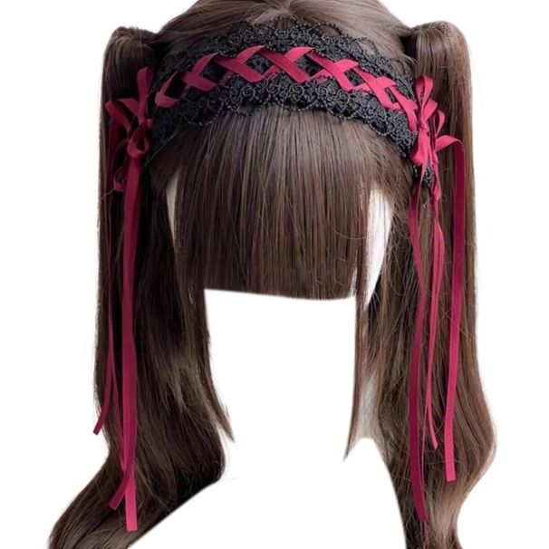 Copricapo da ragazza con papillon Party Cosplay Cameriera Copricapo Fasce Accessorio per capelli_voghion.com