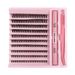 Pince à épiler pour faux cils 40P Section mixte simple grappe 30P Ensemble de cils en poils thermofusibles_voghion.com