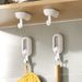2PCS Multifunctional Rotary Strong Adhesive Wall Hanging Scratch Free No Punching Hook For Kitchen Bathroom_voghion.com