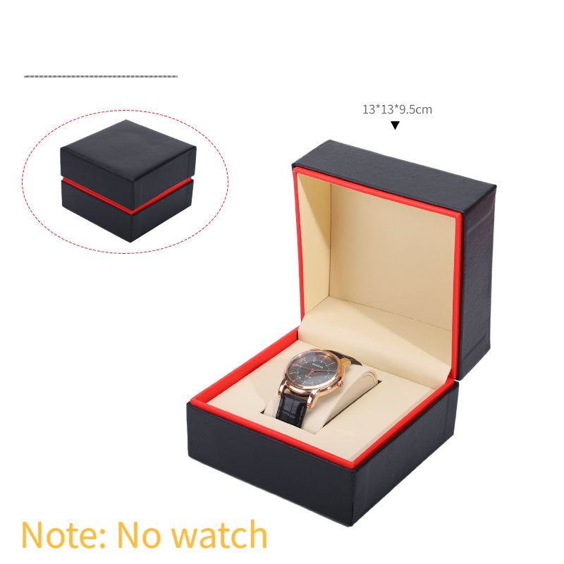 Right Angle PU Leather Edging Color Matching Watch Box New Right Angle Watch Packaging Gift Box High End Watch Storage Box_voghion.com