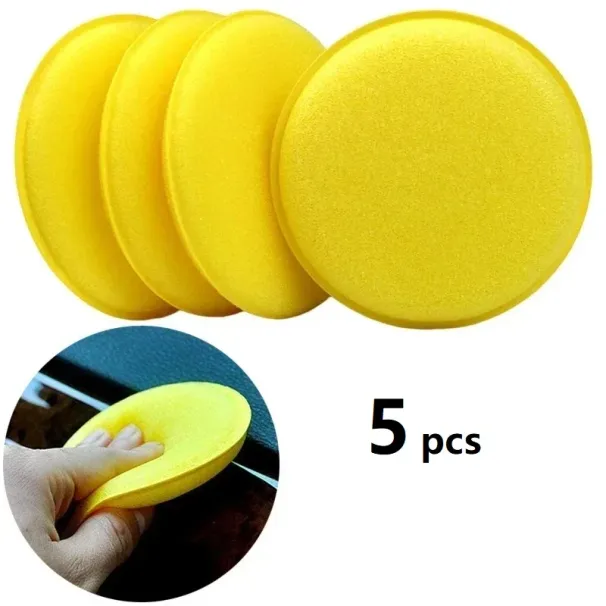 1-80 pezzi di spugne per lucidatura e ceratura rotonde ad alta densità per motociclette e auto, tamponi applicatori in schiuma, spugne per polimerizzazione e lucidatura, pulizia automatica_voghion.com