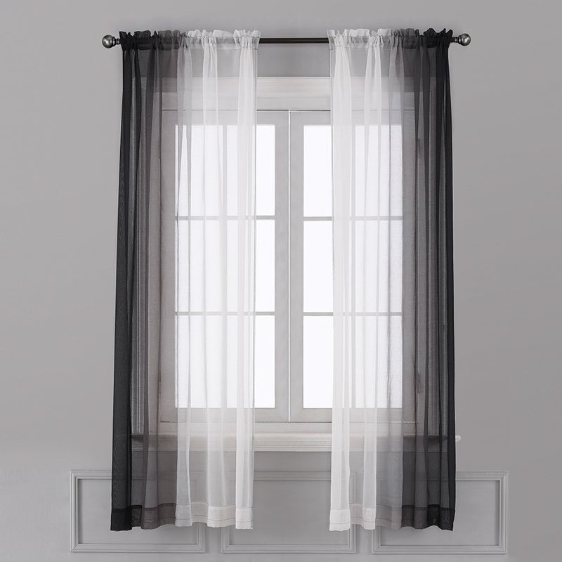 LumiWeave Ombre Sheer Curtains - Nowoczesne półprzezroczyste zasłony okienne do salonu i balkonu_voghion.com