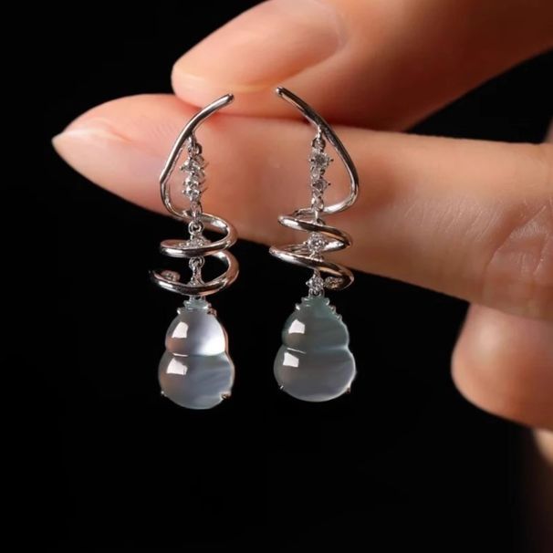 Fulu Gourd Studs For Women, Niche Design, Light Luxury, High-end Feel, Exquisite Fashion, Wealth-attracting And_voghion.com