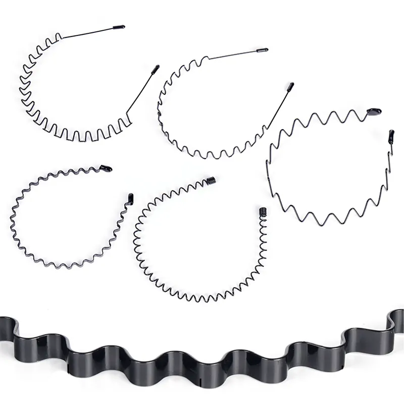 1/5 szt. Męska damska opaska na głowę niewidoczna sportowa damska tylna metalowa antypoślizgowa fala opaska na włosy modna unisex akcesoria do włosów_voghion.com