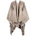 Vintage Pattern Open Front Poncho Cape Shawl_voghion.com