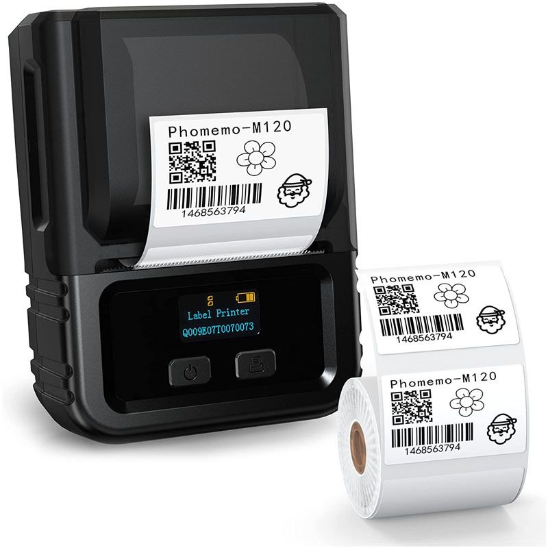 M120 Mini Bluetooth Thermal Label Printer For Jewelry Barcode Printing, Compact & Portable, Compatible With IOS & Android_voghion.com