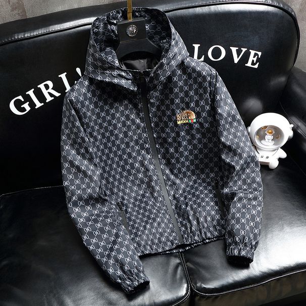 Plus Size Plus Mænd S Fat Spring Coat Casual jakke Hætte løs stor version Top Trendy_voghion.com