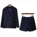 Women's Clothing Striped suit shorts suit Loose commuter suit trouser skirt two-piece suit_voghion.com