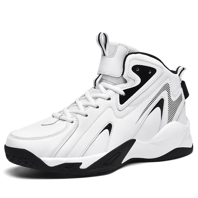 Brand Men High-Top Leather Basketball Autumn Winter Non-slip Training Sneakers Sports Casual Breathable Tennis Shoes_voghion.com