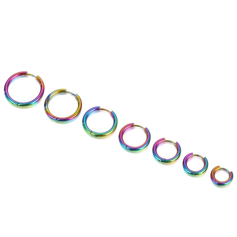 Small Hoop Earrings Women Men  Stainles Steel Round Circle Pendientes Mujer _voghion.com