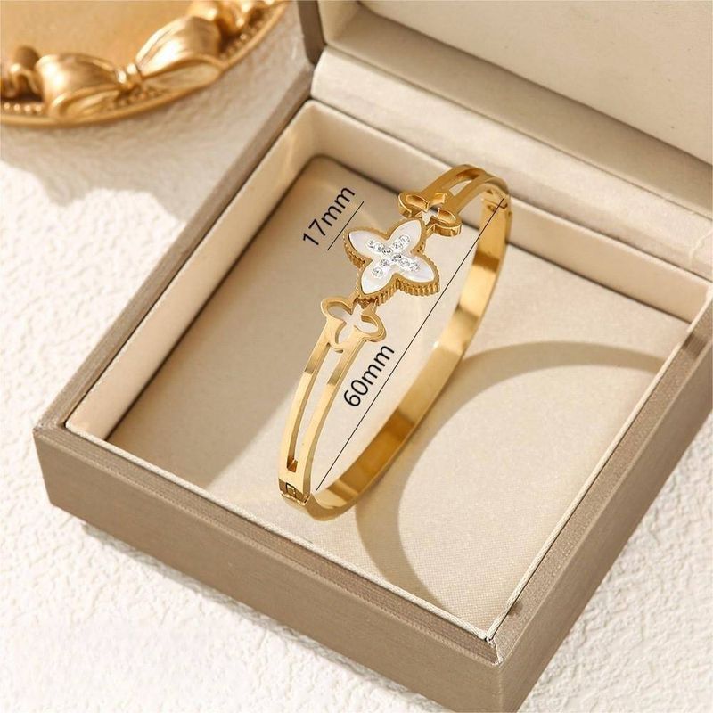 Clover Fashion Set Zirkon Hohlklee Bracelet_voghion.com