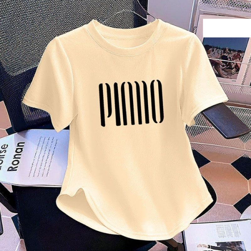 Women's Clothing plus size women's summer loose slim short-sleeved T-shirt top_voghion.com