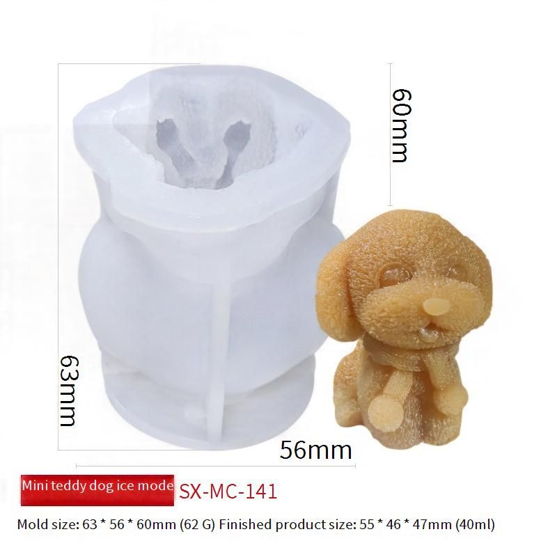 Teddy Dog Silicone Mold (Multi-Purpose For Ice Cubes, Candles & DIY Crafts - BPA-Free, Reusable)_voghion.com