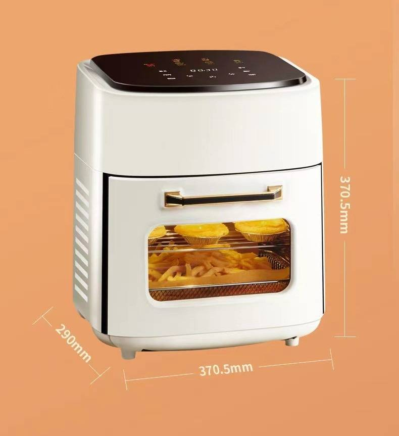 15L Large Capacity Air Fryer With Smart Control, Multi-function Electric Deep Fryer For Home Use, Oil-Free Cooking, Stainless Steel Design_voghion.com