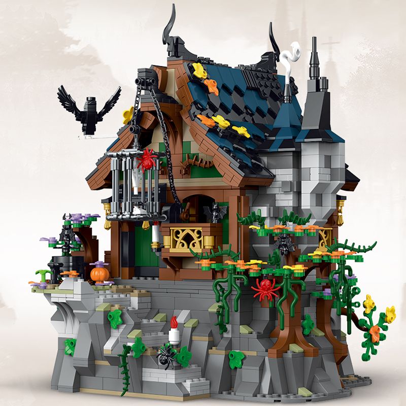 1964pcs Medieval The Witch House Model Building Block Brick Educational Assembly Toy Children Boy Gift_voghion.com