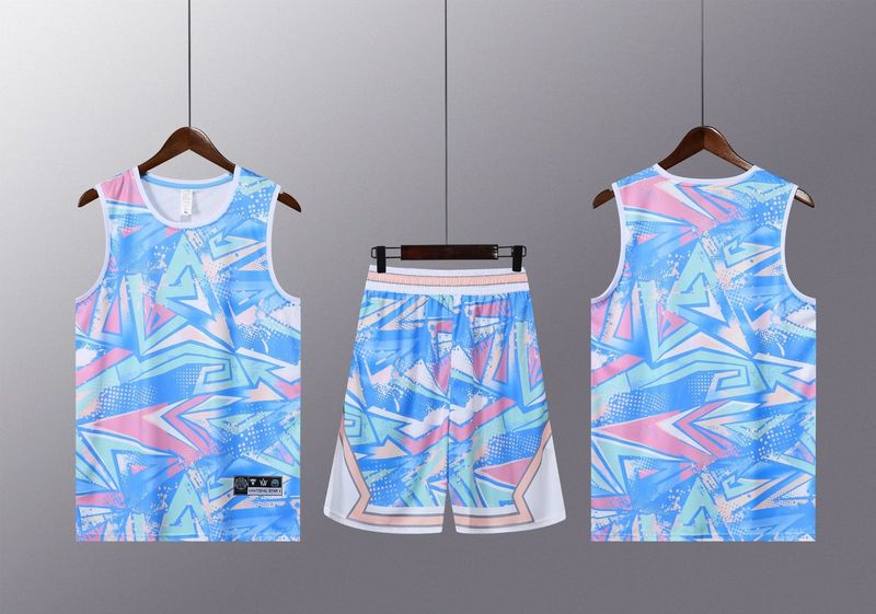 Basketball suit set, men's printed quick drying loose vest, sports letting training team uniform, student jsey,_voghion.com