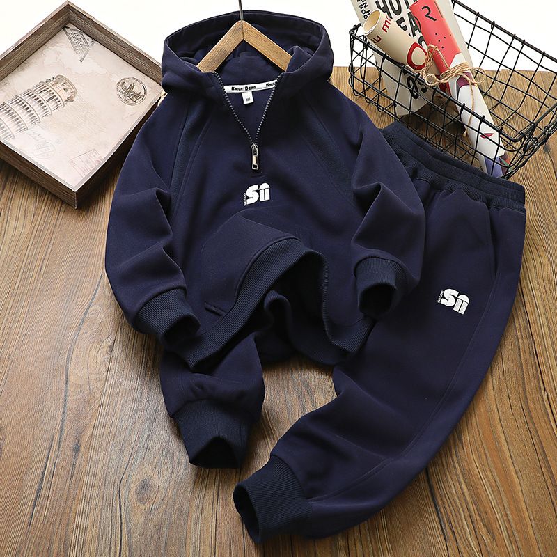 Kinderkleidung Jungen Herbstanzug 2024 neuer Frühlings- und Herbstpullover mittlerer und großer Kinderkleidung zweiteiliger Anzug_voghion.com