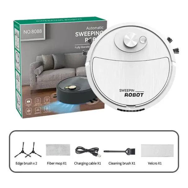 Robotdammsugare Intelligent eller sopmaskin Sopande Dragande Sug Integrerad Robot Hem Smart Städapparat_voghion.com