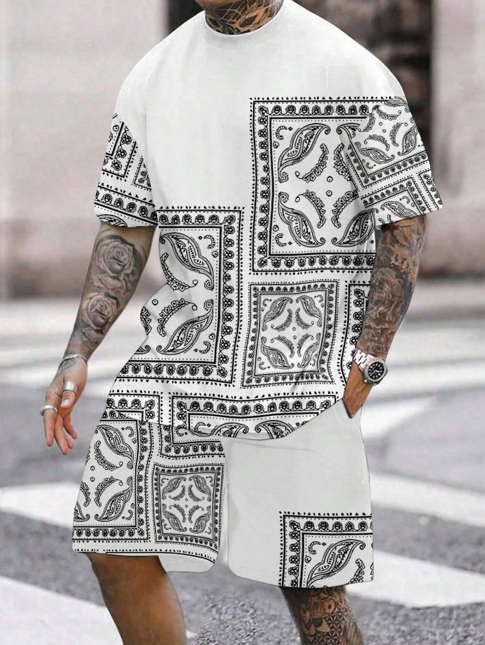 Roupas masculinas moda outono e inverno impressão digital 3D simples esportes lazer moletom com gola redonda masculino terno_voghion.com