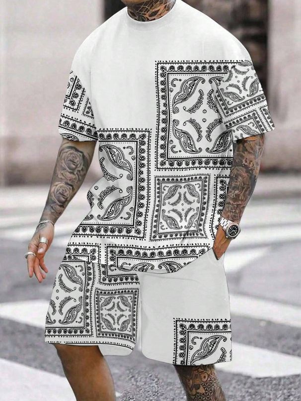 Roupas masculinas moda outono e inverno impressão digital 3D simples esportes lazer moletom com gola redonda masculino terno_voghion.com