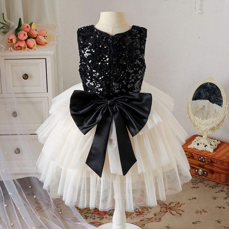Summer Children's Vest Dress Princess Dress Fluffy Tulle Skirt Girl Performance Dress Cross Border Girls Sequin Dress_voghion.com