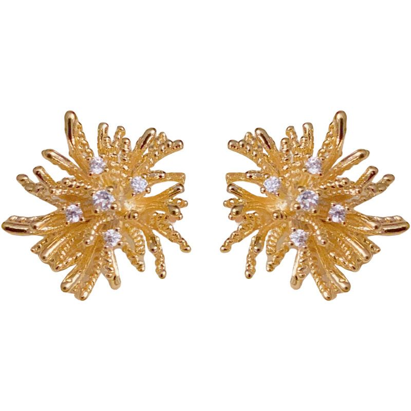 Orecchini Niche S Silver Needle Metal Dandelion Fireworks Eleganti, alla moda, leggeri, di lusso, dal design versatile_voghion.com