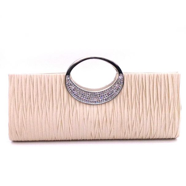 Kjiuyou Γυναικεία τσάντα τσάντα με τσαντάκι με τσάντα πάρτι πολυτελείας στρας, σατέν πλισέ_voghion.com