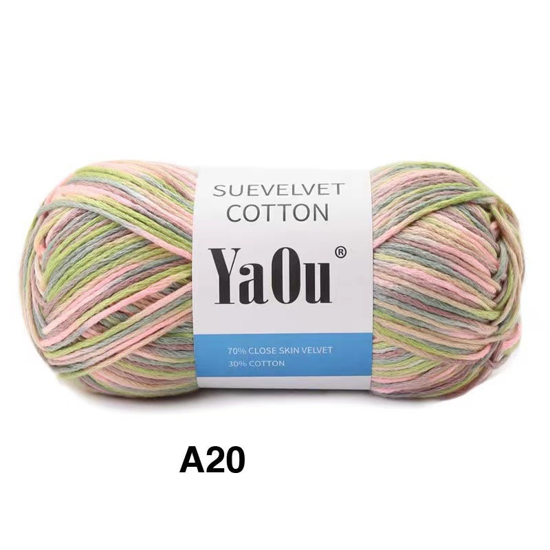 8 strands of velvet cotton gradient yarn color section dyed yarn coarse wool yarn color cotton milk cotton yarn 100g_voghion.com