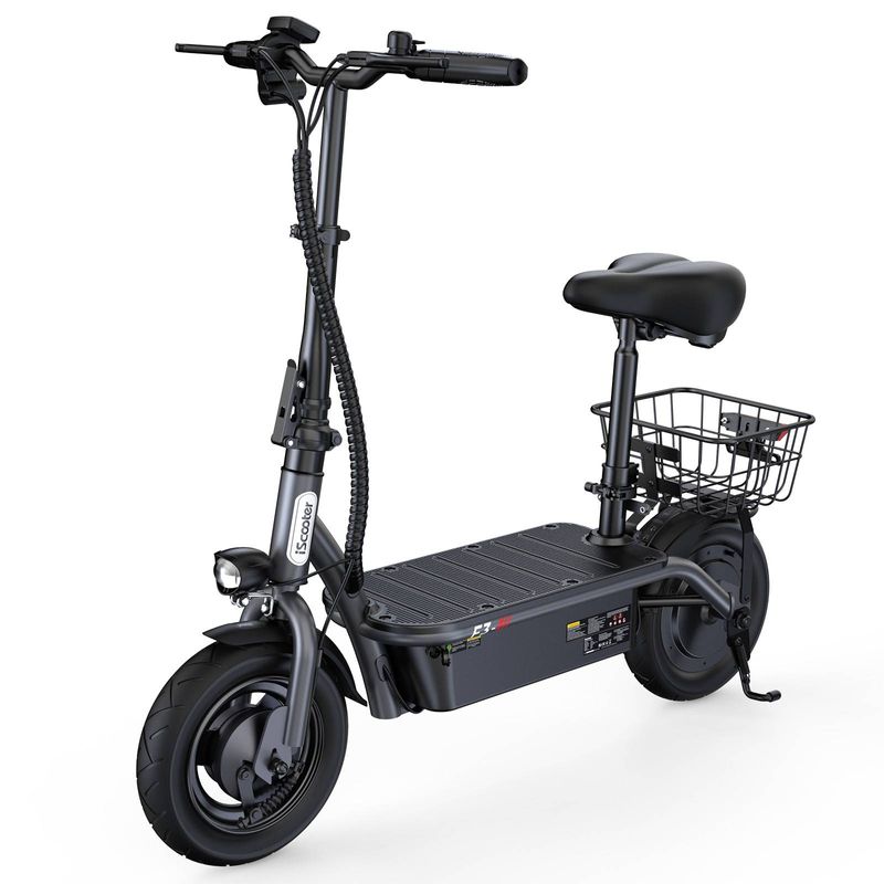 IScooterF3 elektriskais skrejritenis 1000 W motors 48V 13Ah 10 collu pneimatiskās riepas 45Km/h Max Speed ​​e motorollers ar 60km diapazonu_voghion.com