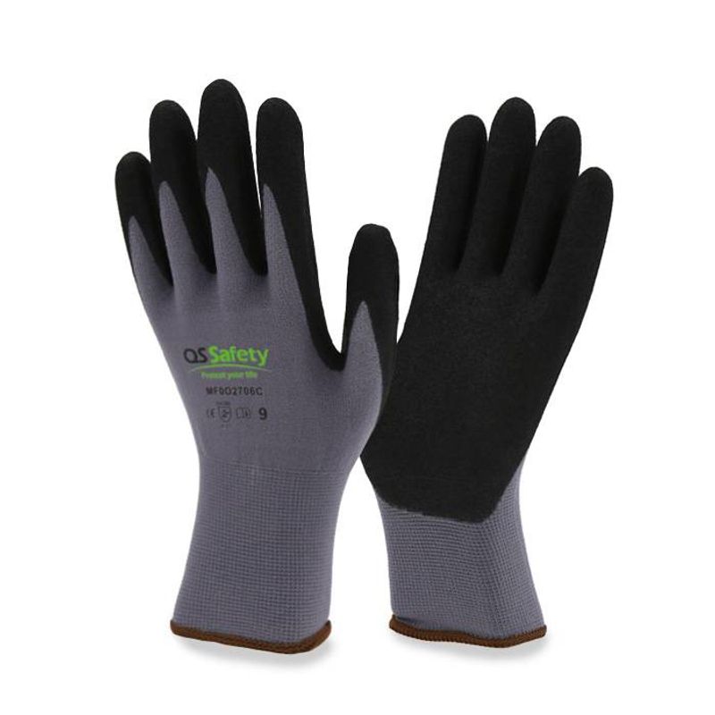 Luvas de proteção de trabalho de nitrila fosca de elastano calibre 15, resistentes ao desgaste, antiderrapantes e respiráveis para manuseio mecânico_voghion.com
