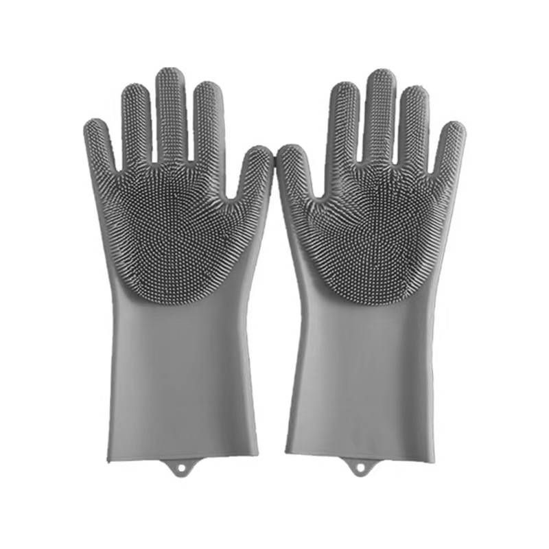 Multifunctional Silicone Gloves， Massage Mitt With Enhanced Five Finger Design，Efficient Deshedding Glove For Dogs, Cats, Rabbits And Horses_voghion.com