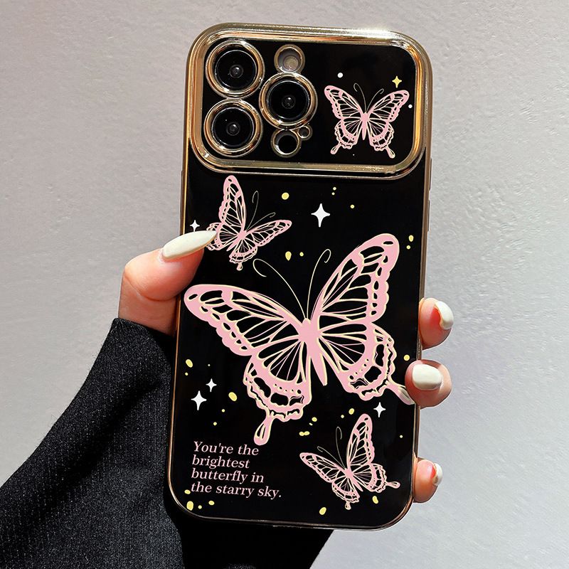 Large Window for  15PROMAX/13 Protective Case Butterfly Star Soft Case iPhoneXSMAX Phone Case_voghion.com