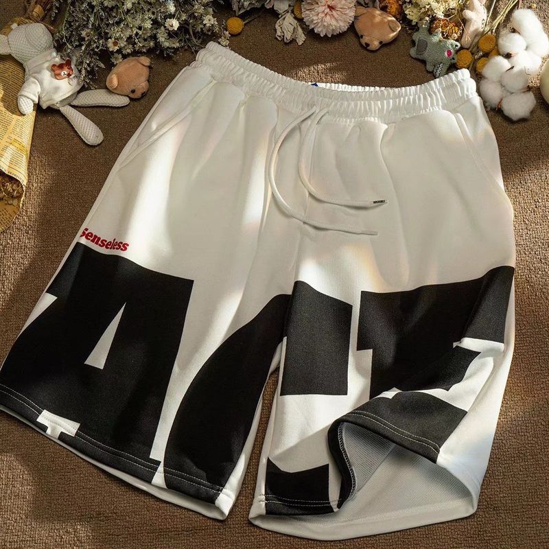 Herenkleding Zomer Casual Shorts Heren Ins Eenvoudige Stiksels Shorts Rechte Losse Wijde Pijpen Vijf Punten Sportbroek_voghion.com