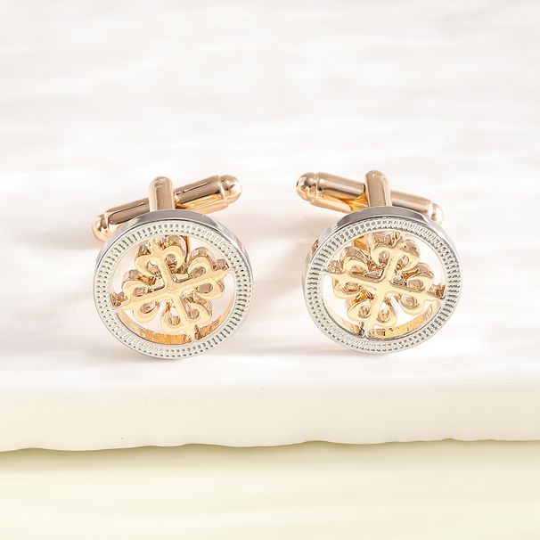 nuovi gemelli rotondi bicolore da uomo gemelli da camicia da lavoro francesi_voghion.com