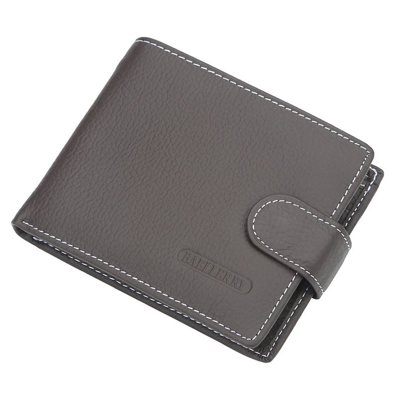 Men's wallet short baellerry hot-selling cowhide retro zipper buckle wallet new style wallet trend_voghion.com