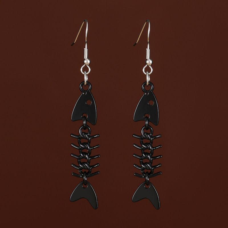 Boucles d'oreilles pendantes en os de poisson, pendentif complet en os de poisson, boucles d'oreilles à la mode, offre spéciale_voghion.com