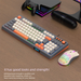 Color Block Wired Keyboard Mouse Set With Lighting Silent Mechanical Feel Gaming E-sports USB Desktop Computer Universal_voghion.com
