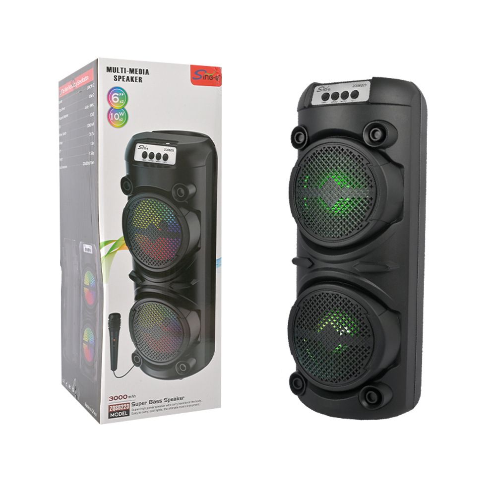 ZQS6223 Doppio altoparlante da 6 pollici ad alta potenza Subwoofer conveniente con luce RGB_voghion.com