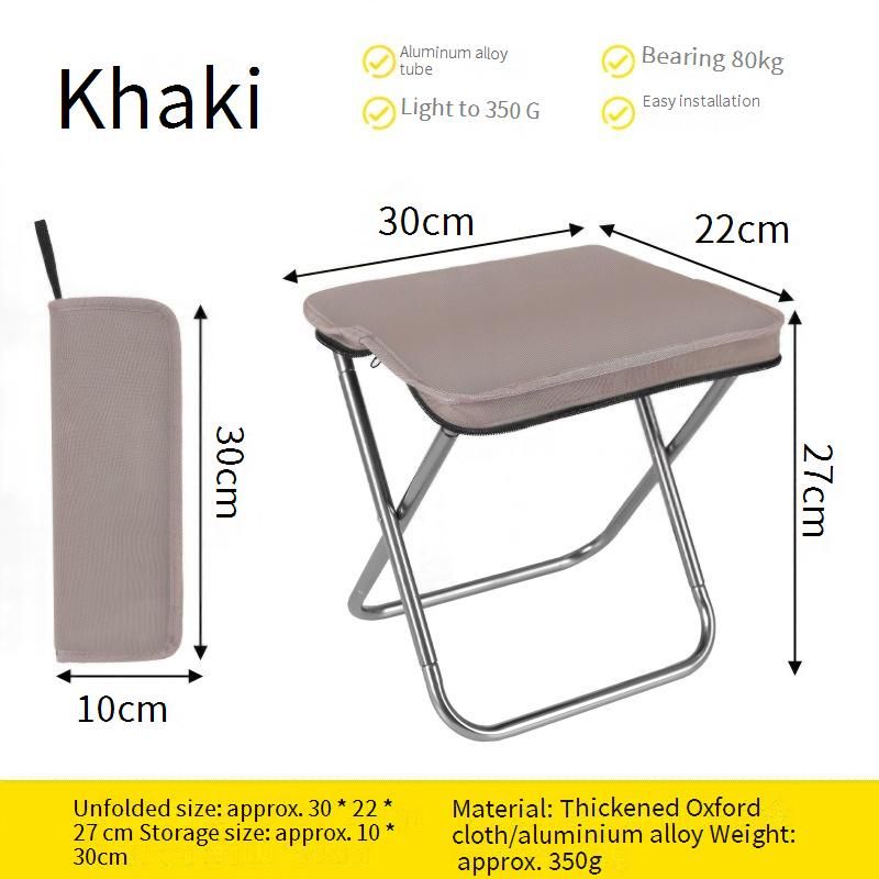 Taburete plegable para acampar al aire libre, bolso de mano, silla plegable portátil, equipo de campamento, bolso para lápices, taburete pequeño, taburete de pesca_voghion.com
