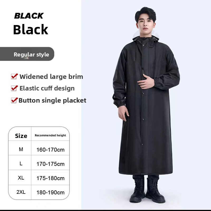 Robuster Regenponcho zum Wandern und Arbeiten im Freien – Wasserdichtes, PVC-beschichtetes Oxford-Gewebe, verstellbare Kapuze und Reflektorstreifen (abnehmbare Taschen)​_voghion.com