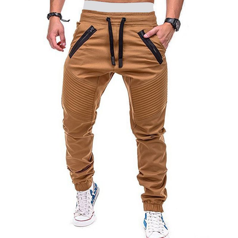 Herrenbekleidung, Freizeithosen, elastische Taille, Arbeitskleidung, Fußhosen, Herrenhosen_voghion.com