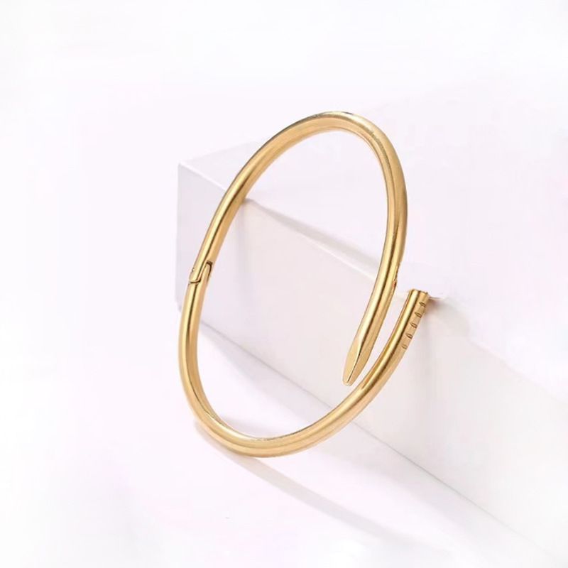 Bracciale in lega per coppia alla moda, per donne, semplice, lussuoso, versatile, aperto, gioiello_voghion.com