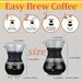Übergießkaffeemaschine mit doppelschichtigem Edelstahlfilter, 400 ml/14 oz manueller Kaffeefilter und Kaffeekanne aus Glas (400 ml/14 oz)_voghion.com