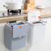 Wall Mounted Separate Trash Bins Kitchen Food Waste Recycling Separator Bathroom Accessories Wastebasket Garbage Cube_voghion.com