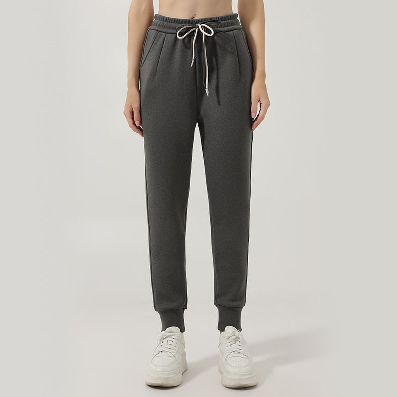 Women's fashion all match sweatpants draw rope outside to wear corset pants_voghion.com